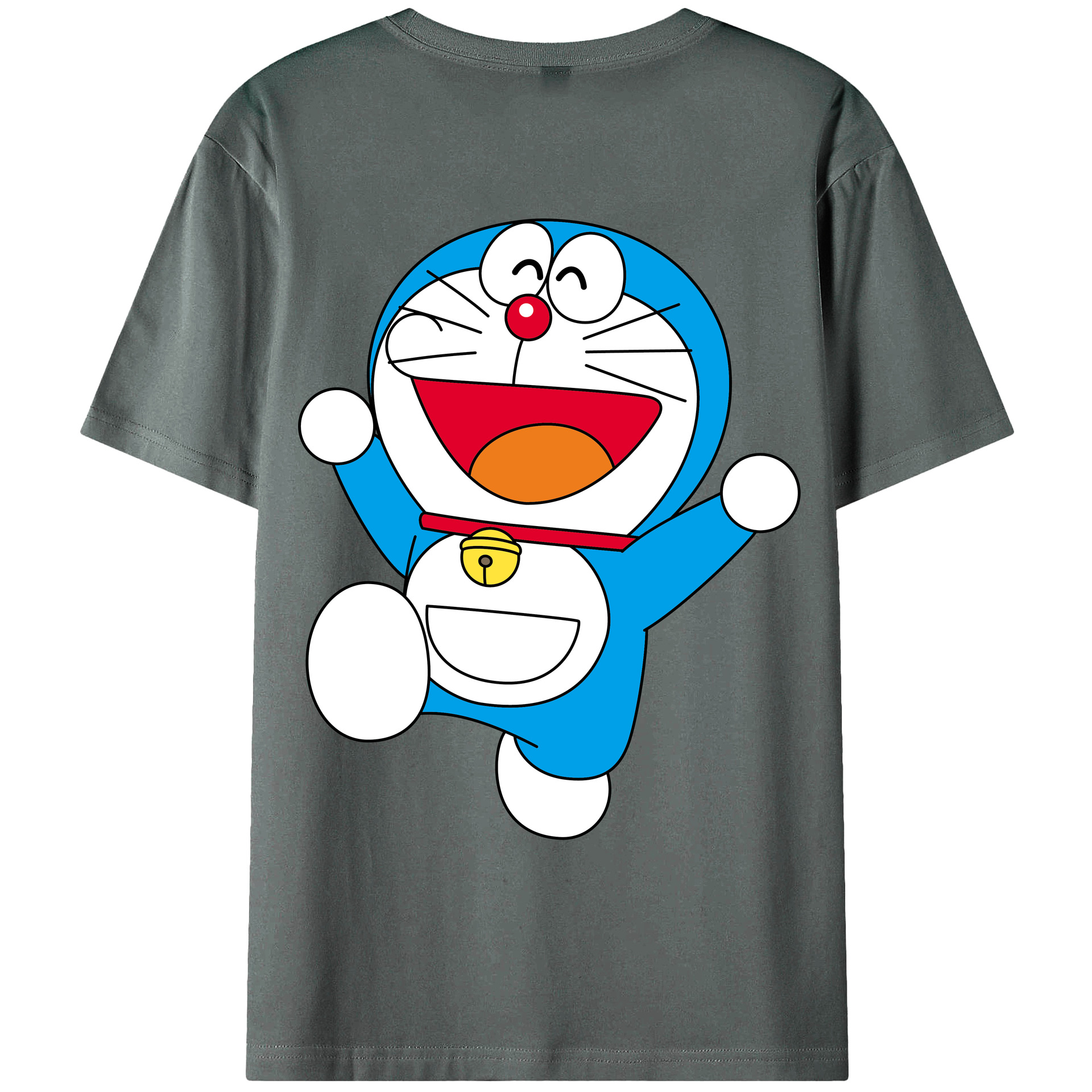 （画像用） ドラえもん Doraemon 綿100％ メンズ半袖Tシャツ（バックプリント） 通気性